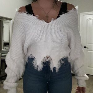 Fashion Nova off the shoulder cropped sweater